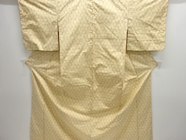 JAPANESE KIMONO / ANTIQUE KIMONO / SILK / TSUMUGI / WOVEN KIKKO